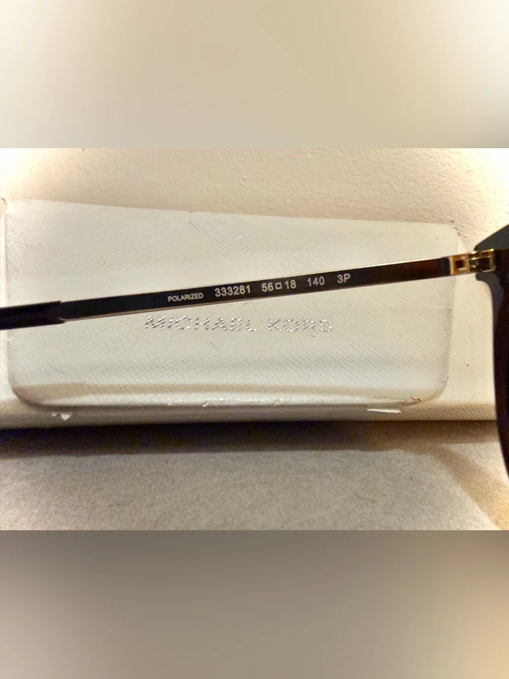 Authentic Michael Kors MK2080U 333281 Polarized Black Brow Sunglasses 56mm